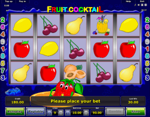 Spielen Sie das "Fruit Cocktail" Automatenspiel kostenlos