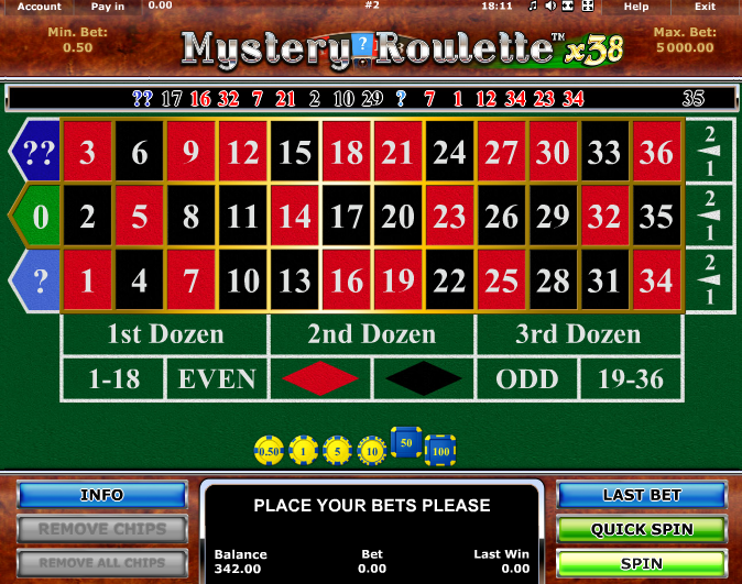 Mystery Roulette x38