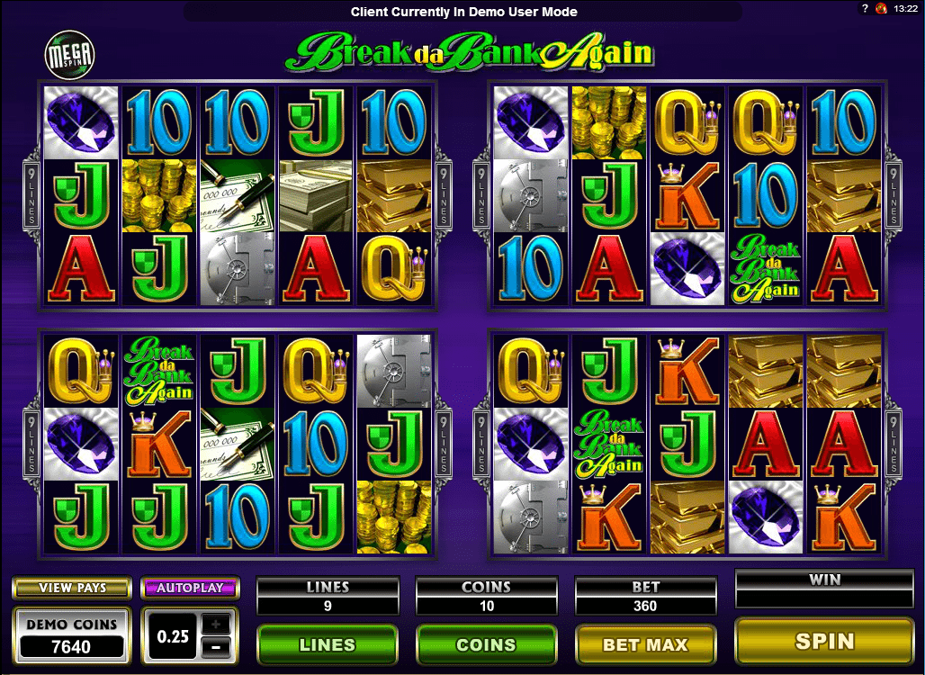 Spielautomat Mega Spin - Break De Bank Again Online Kostenlos Spielen