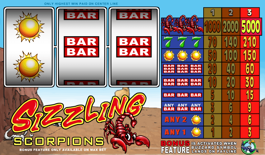 Kostenlose Spielautomat Sizzling Scorpions Online